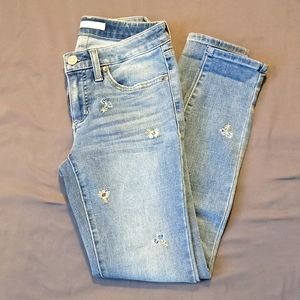 SOLD - Lauren Conrad LC Super Skinny Size 2 Embroidery Detail EUC